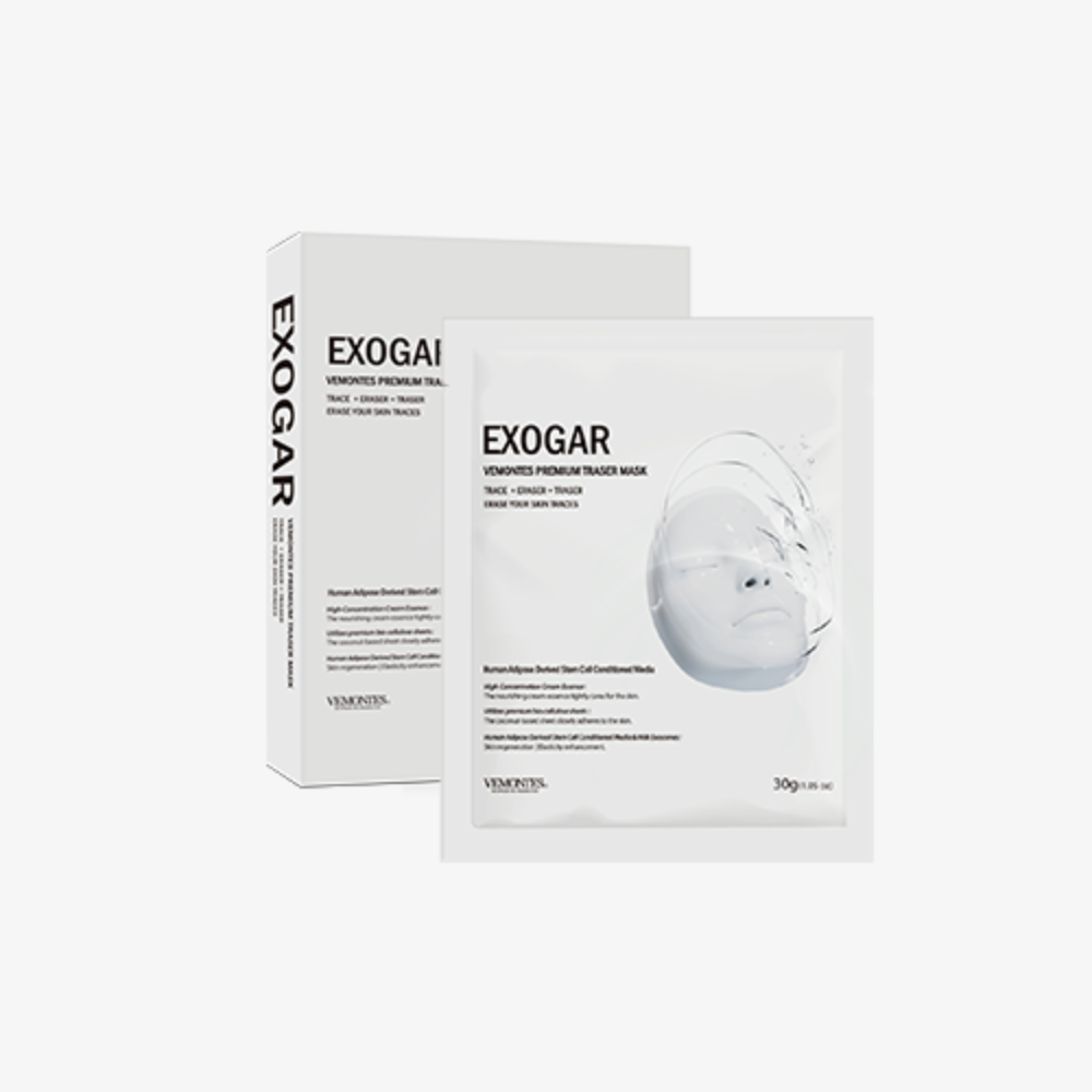 [VEMONTES] EXOGAR Treasure Mask (5 Sheets) – Stem Cell & Exosome Infused Bio-Cellulose Face Mask _Made in Korea